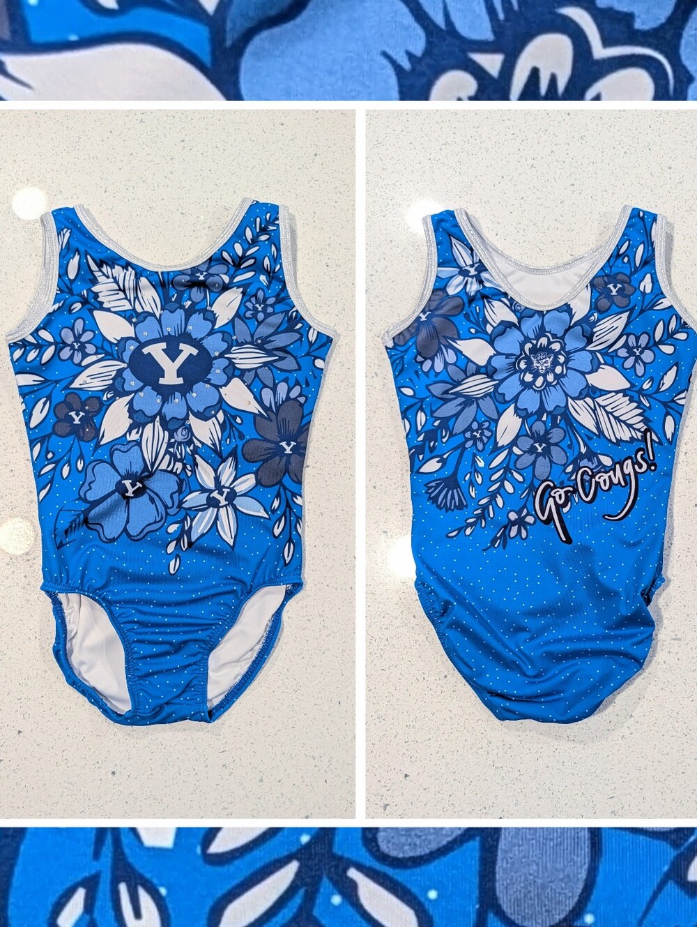 OFFICIAL BYU Brigham Young University COLLEGE gymnastic Leotard Medium VERY RARE